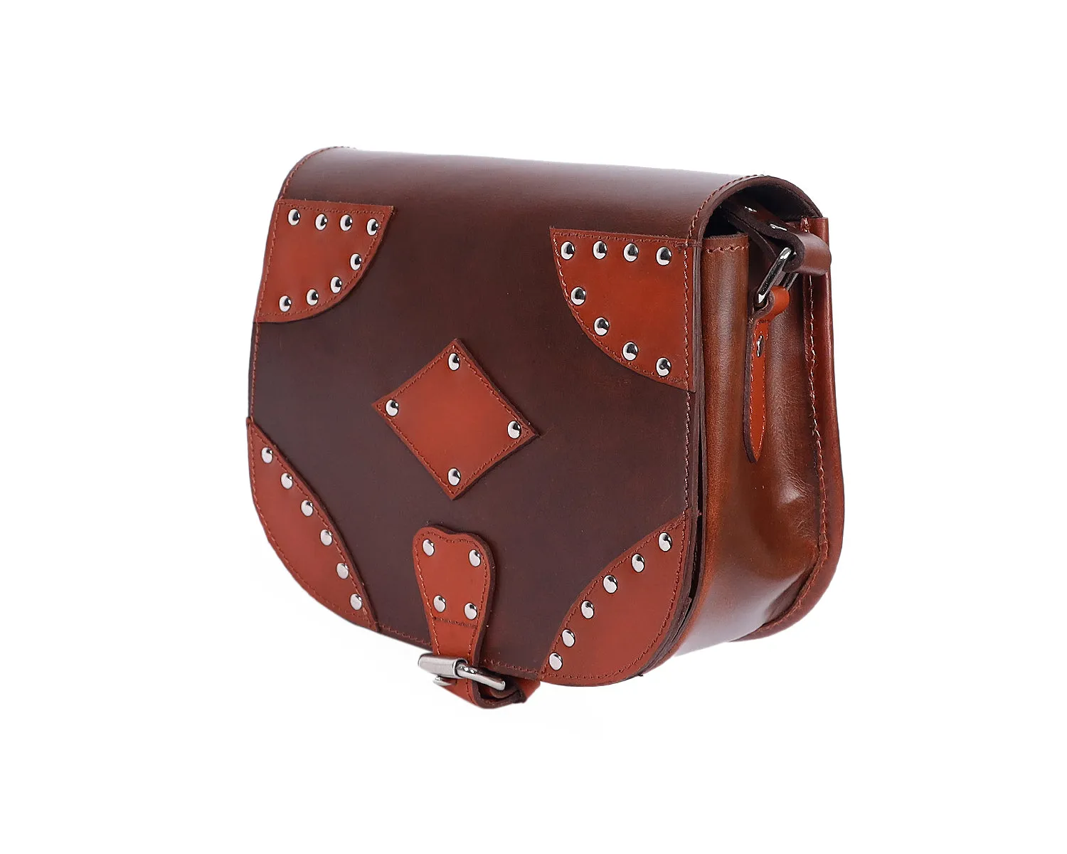 Sophisticated Style on the Go: Brown Designer Leather Sling Bag. Art: BG-1461