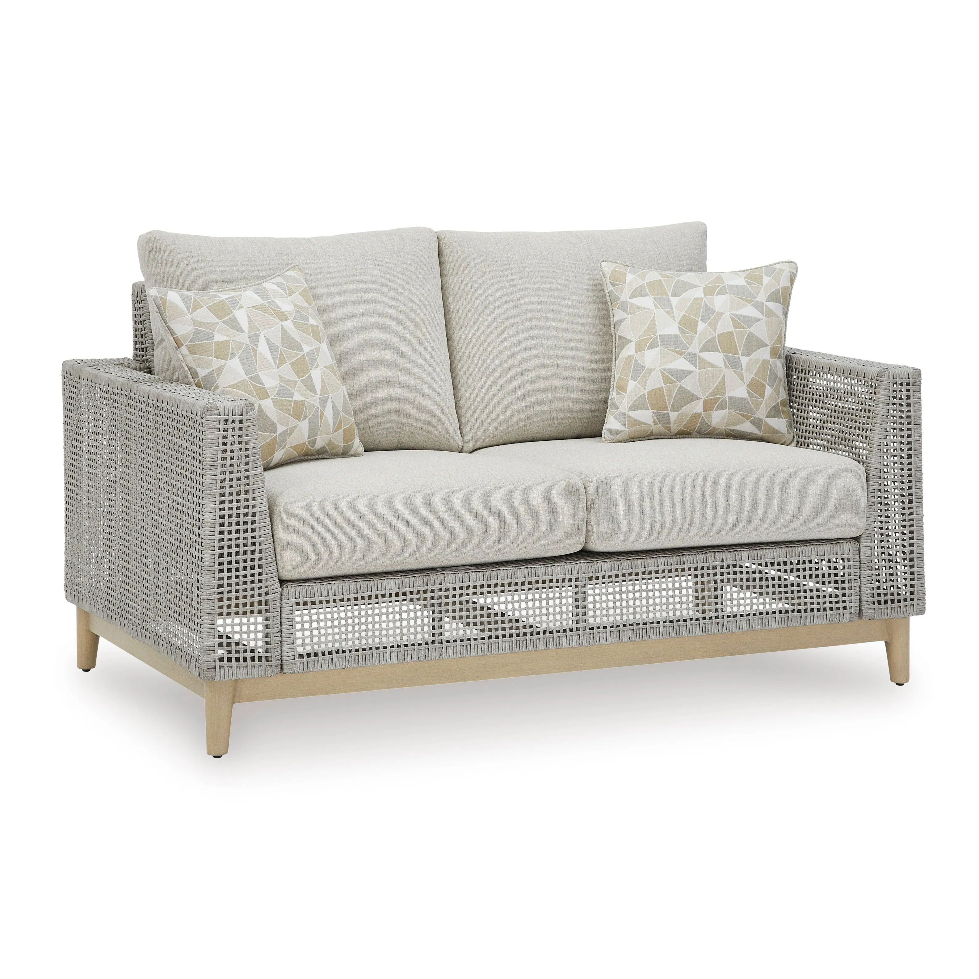 St Barts Open Weave  60" Love Seat