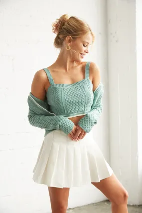 Stephanie Knit Crop Cardigan Set