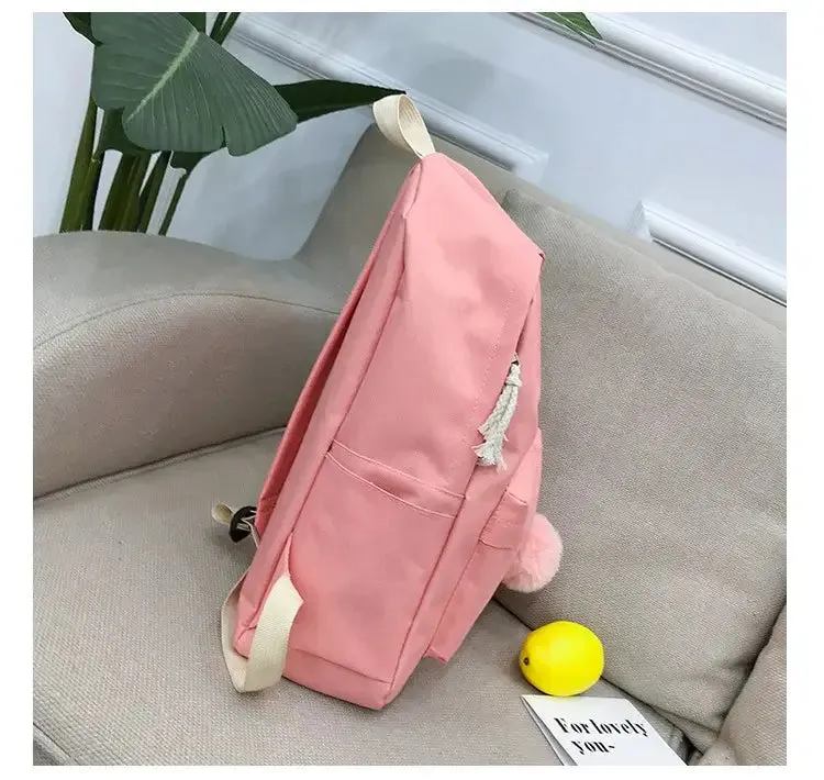 Three PC Korean Style Fashionable Backpack