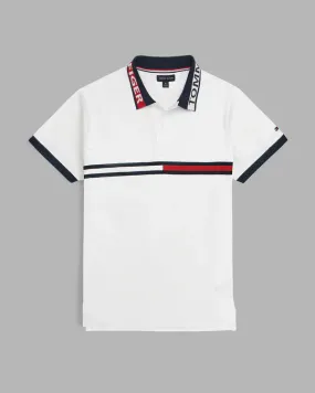 TM - Men 'White' Tommy Jacquard Collar Polo TM900