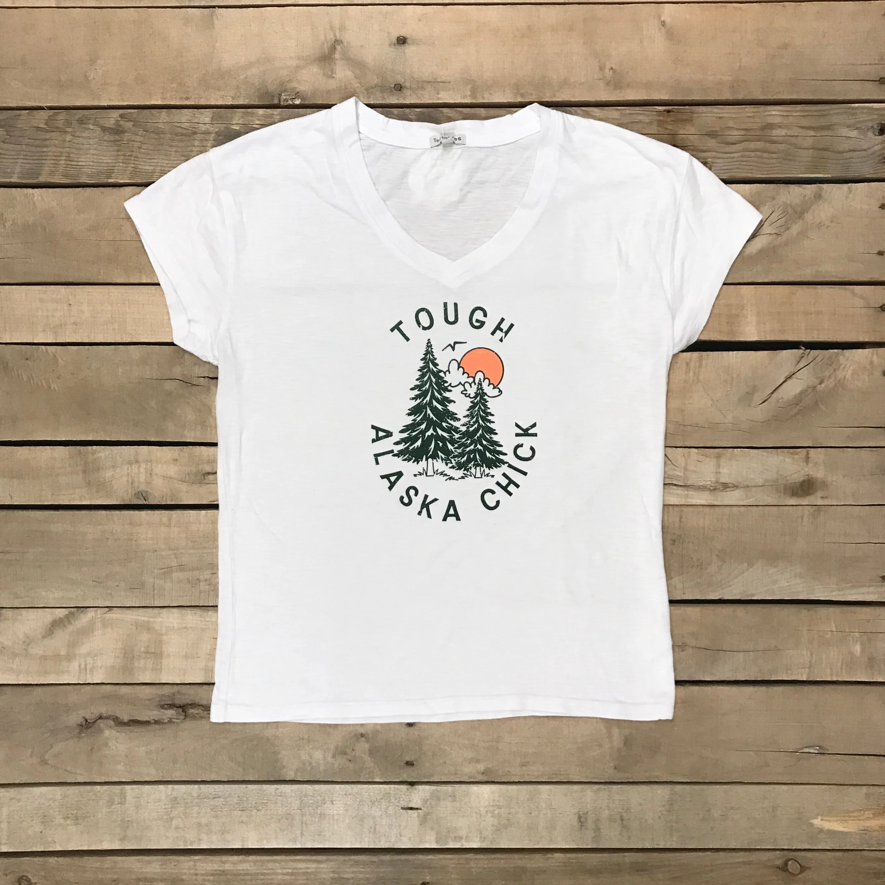 Tough Alaska Chick V-Neck