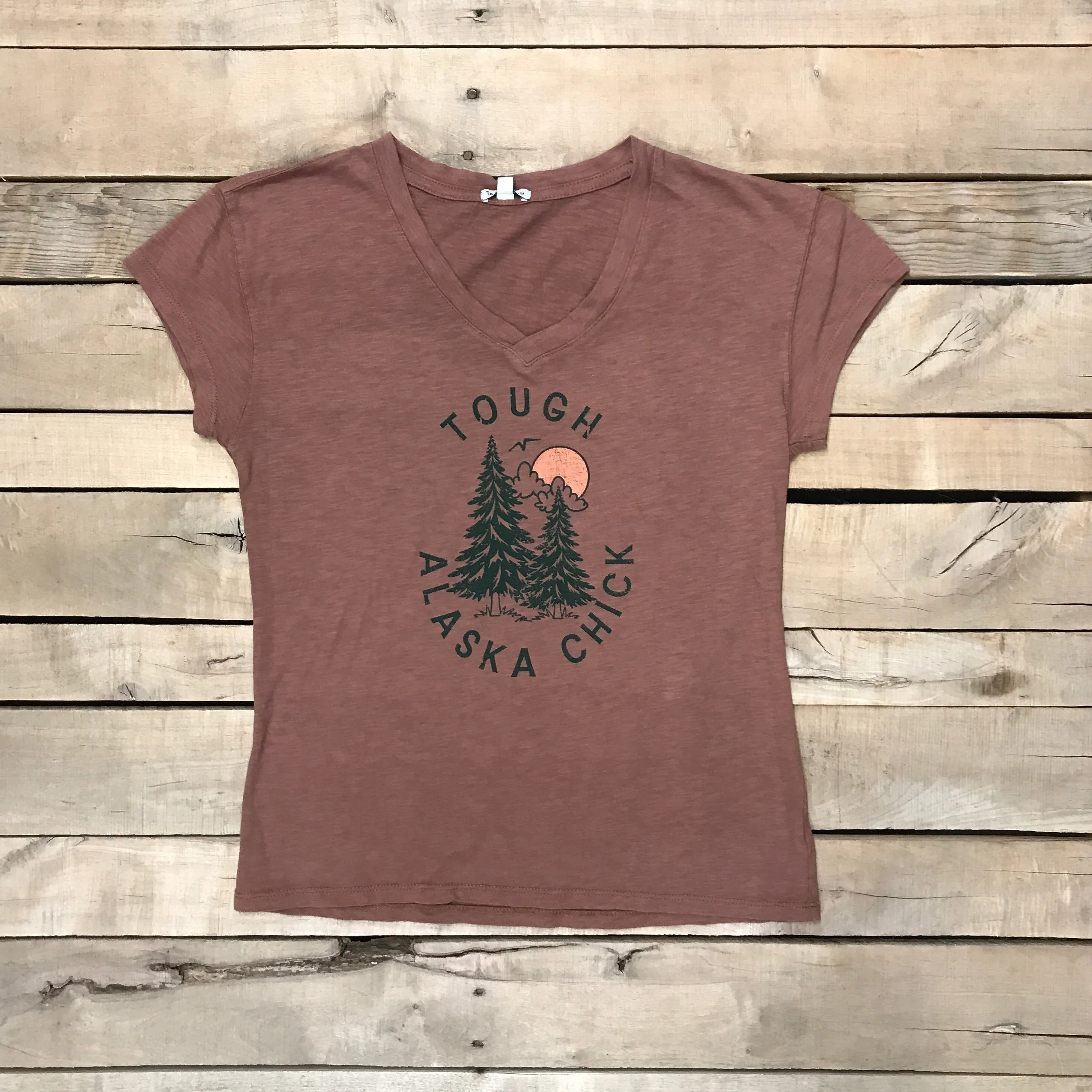 Tough Alaska Chick V-Neck