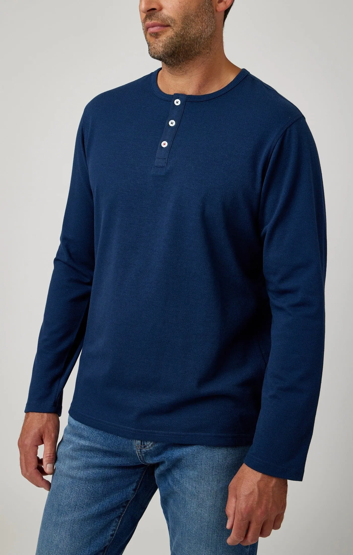 TRAILBLAZER - Navy Solid Henley