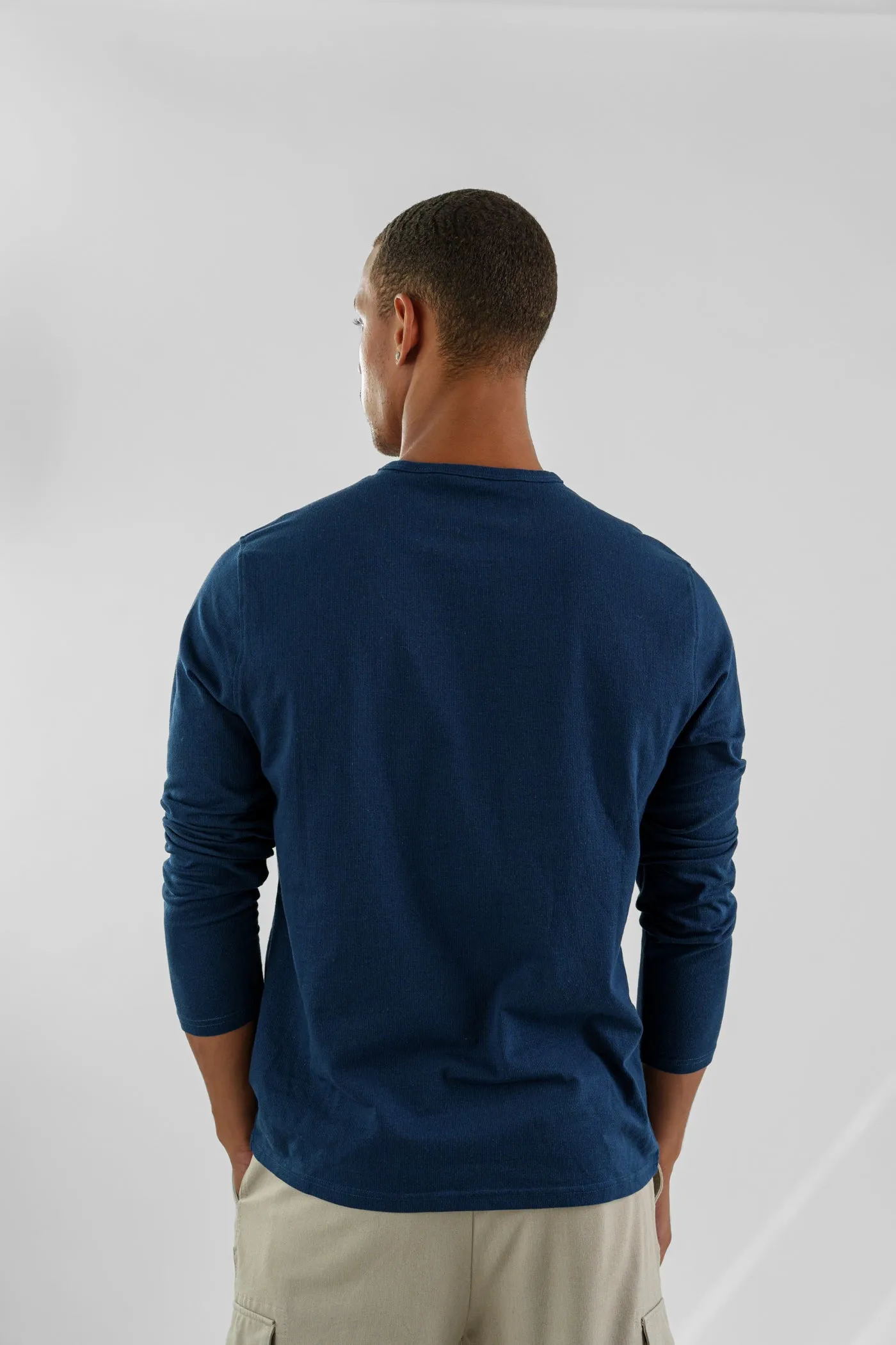 TRAILBLAZER - Navy Solid Henley