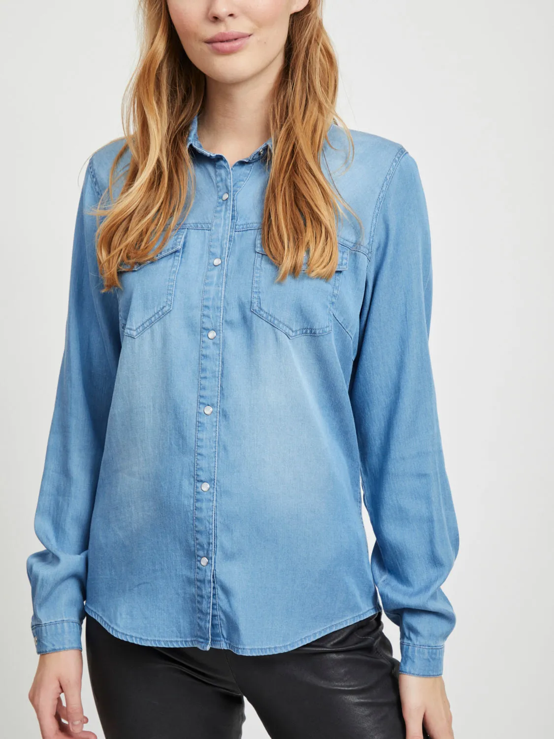 VIBISTA Shirts - medium blue denim