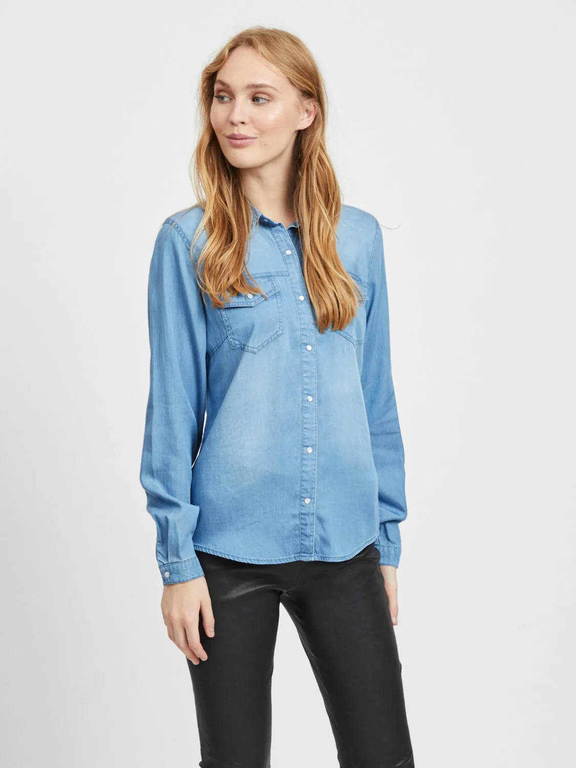 VIBISTA Shirts - medium blue denim