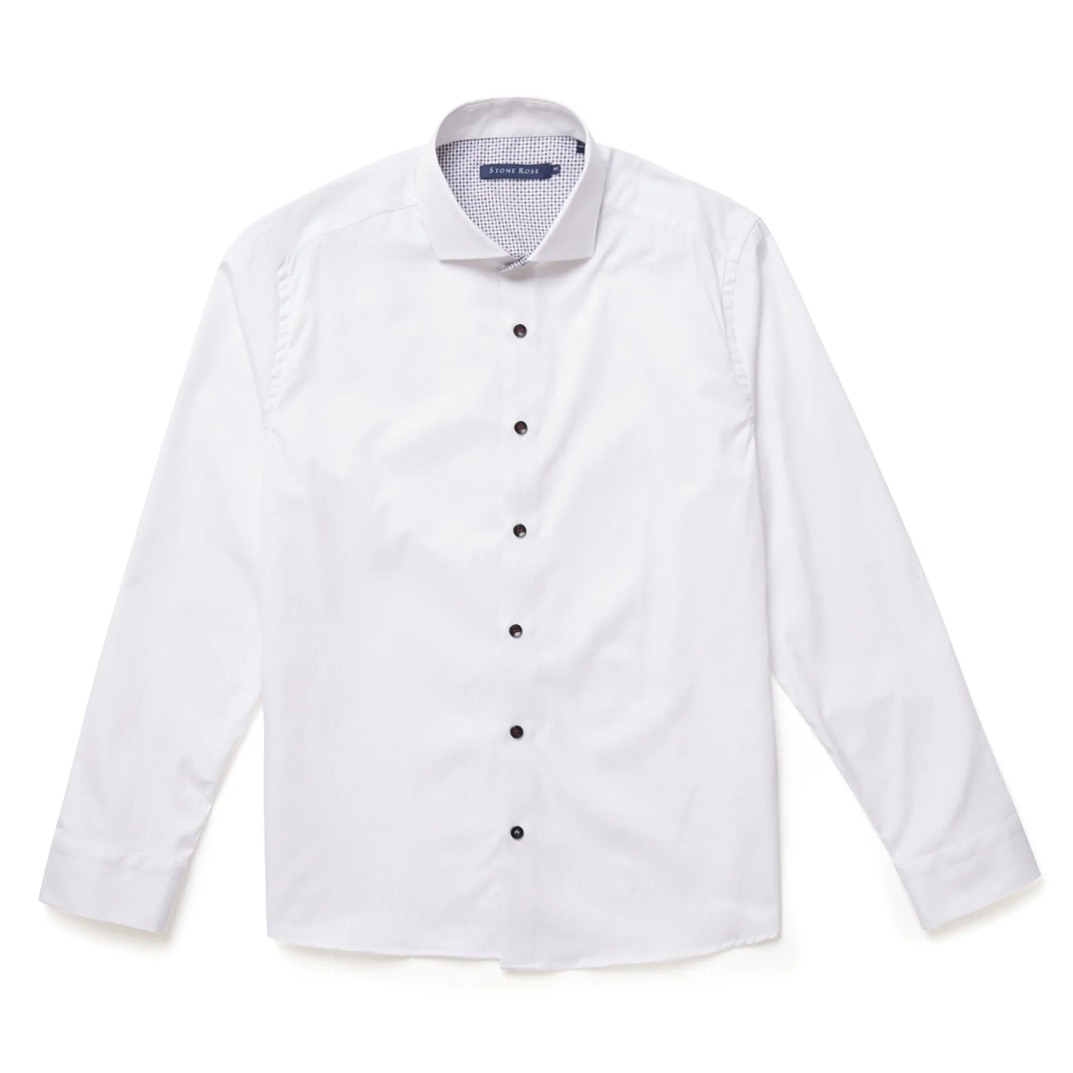 White Solid Woven Drytouch Shirt