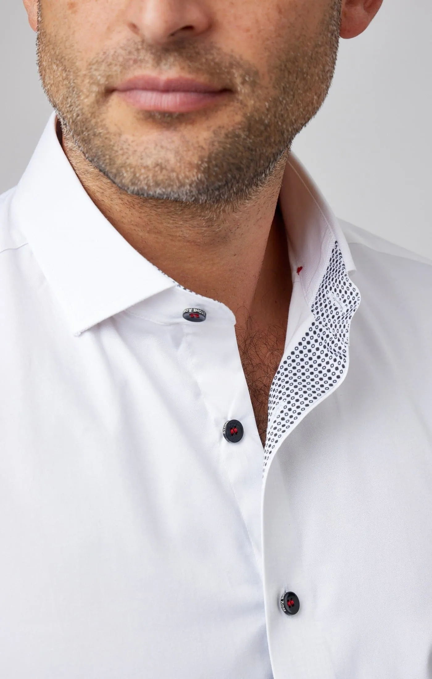 White Solid Woven Drytouch Shirt