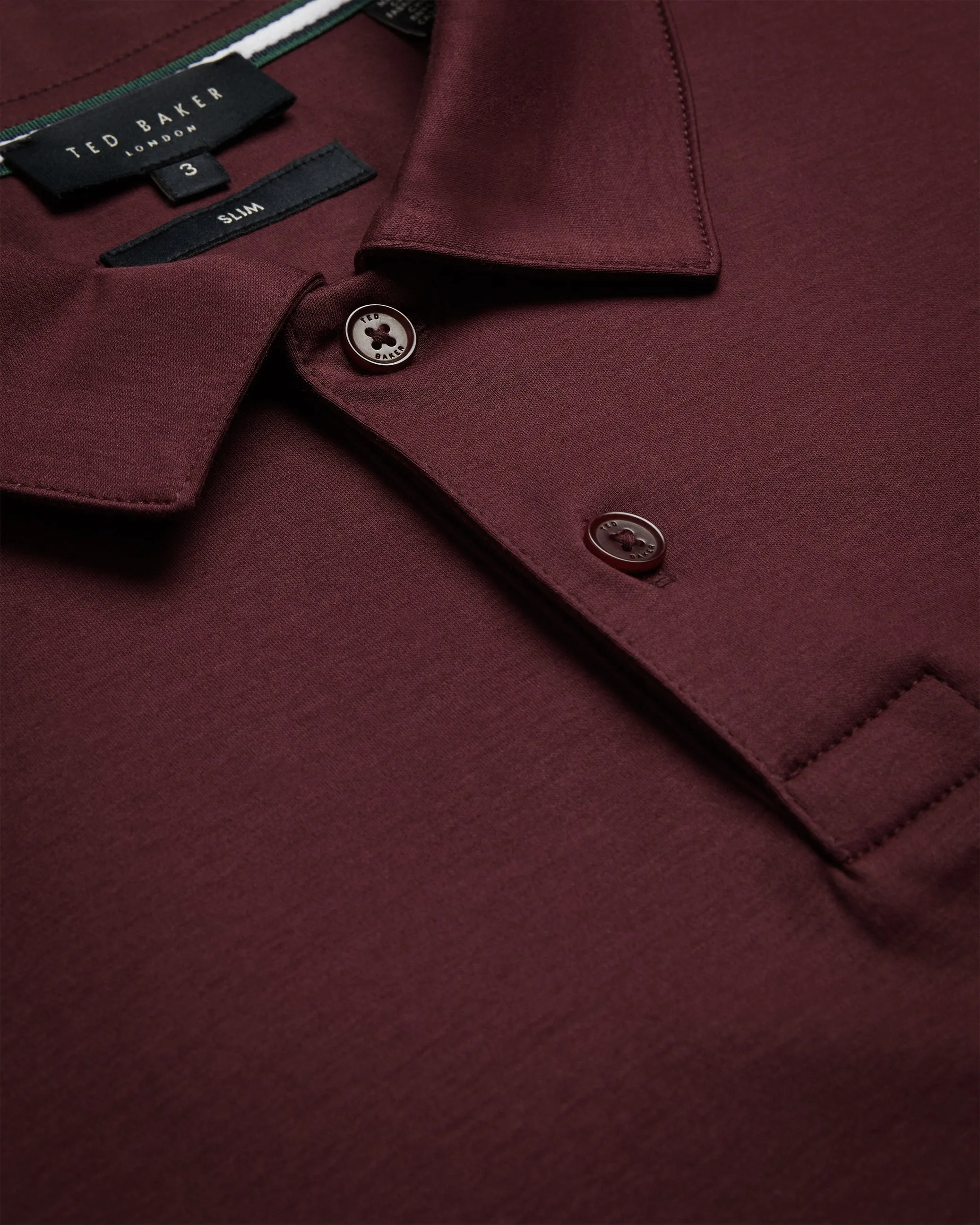 Zeiter Short Sleeve Slim Fit Polo Shirt Maroon