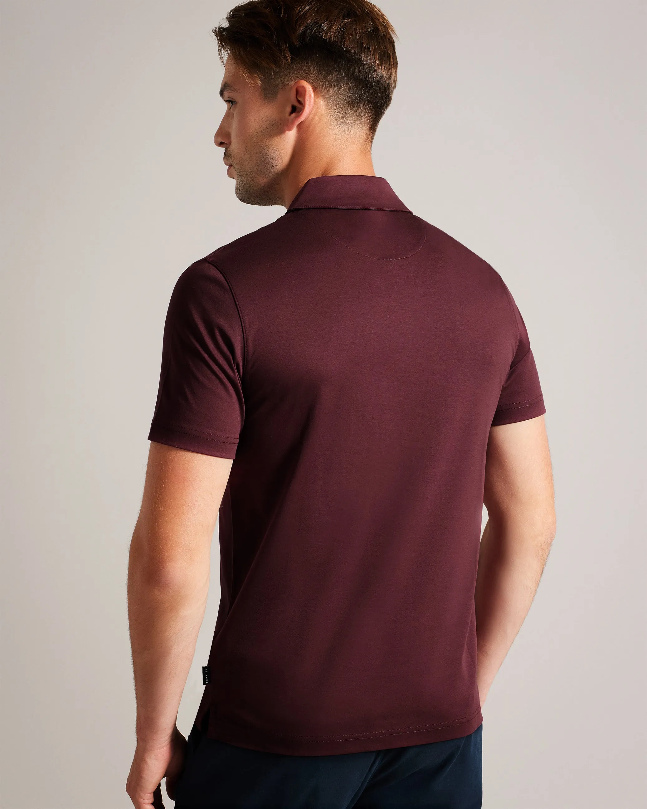 Zeiter Short Sleeve Slim Fit Polo Shirt Maroon