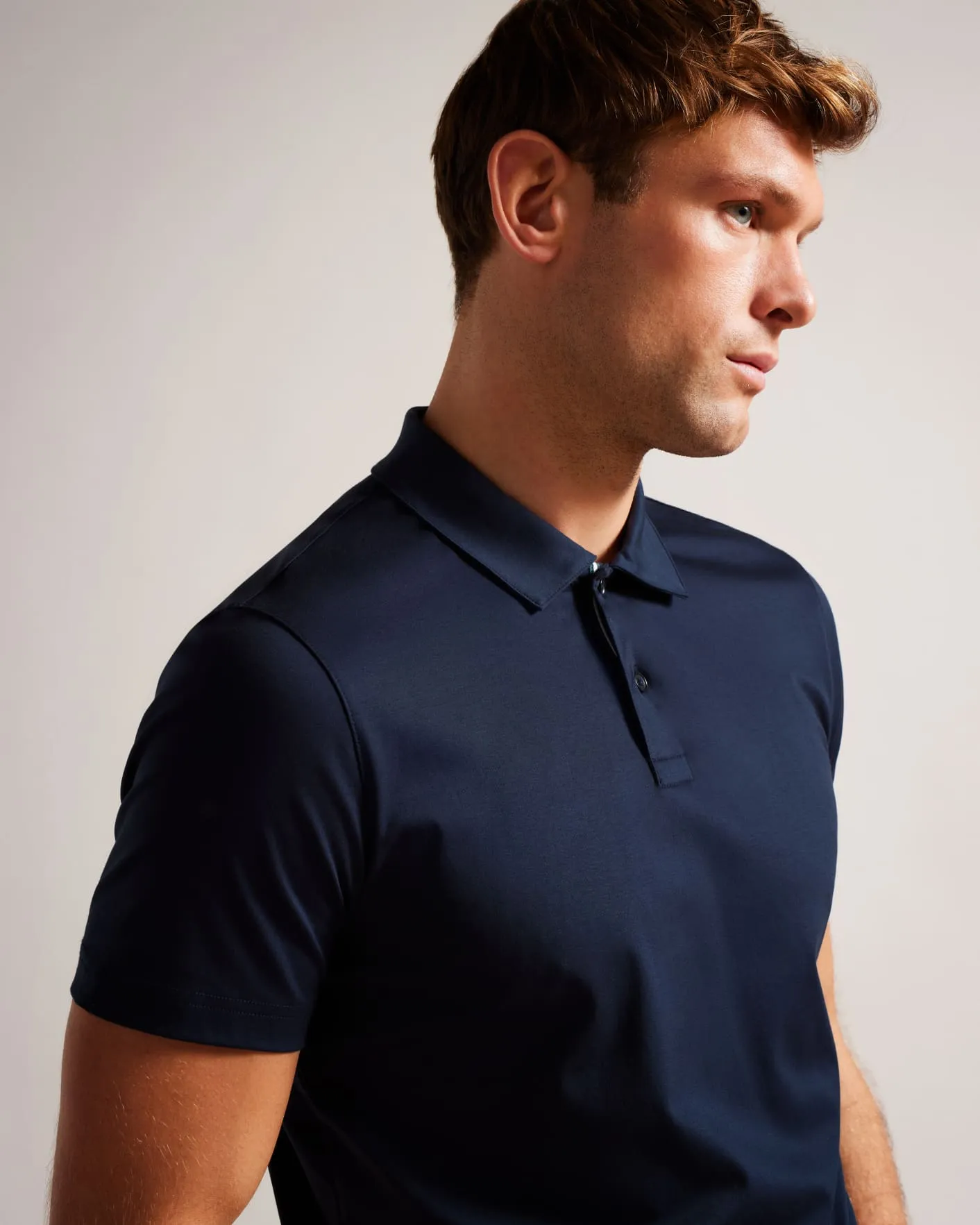 Zeiter Short Sleeve Slim Fit Polo Shirt Navy